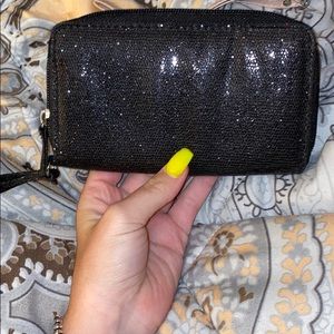 black sparkle wallet